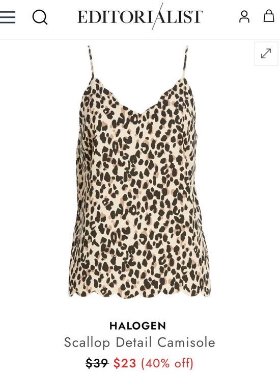 Halogen Tops - Halogen Leopard Print Camisole Tank Top